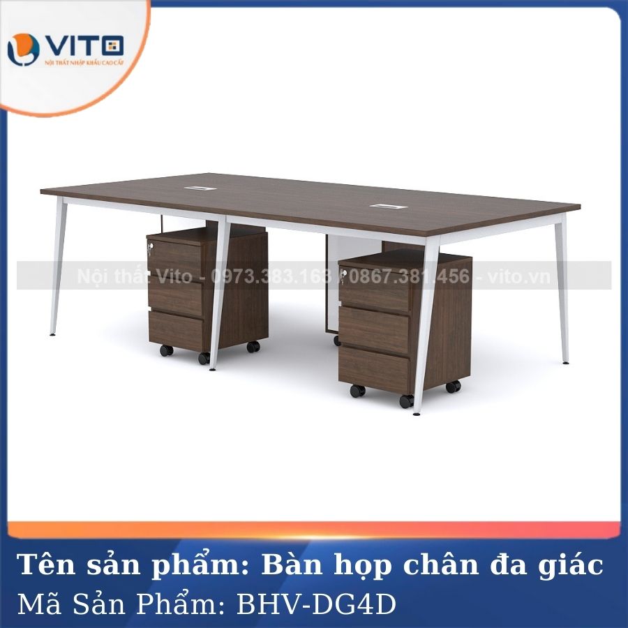 BÀN HỌP VĂN PHÒNG CHÂN ĐA GIÁC BHV-HDG4D 2 Bàn họp văn phòng chân đa giác BHV-HDG4D - Ảnh 2