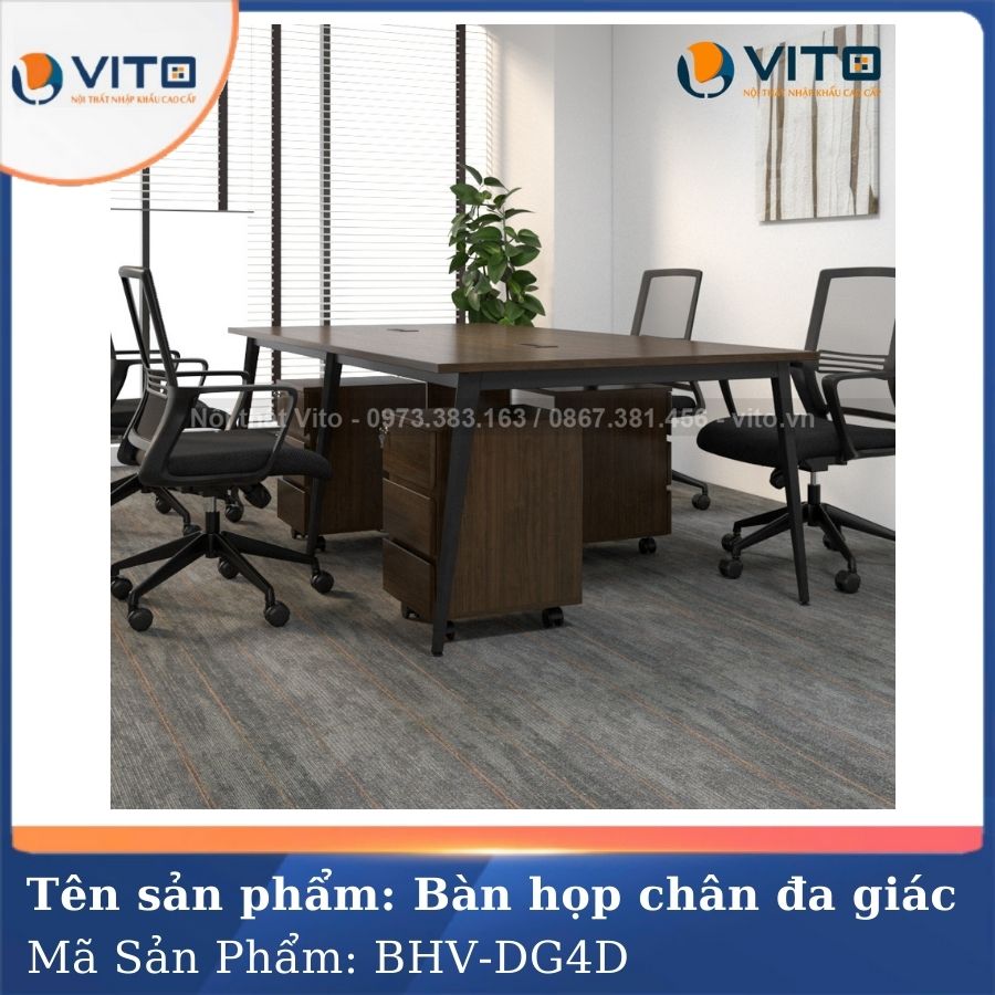 BÀN HỌP VĂN PHÒNG CHÂN ĐA GIÁC BHV-HDG4D 5 Bàn họp văn phòng chân đa giác BHV-HDG4D - Ảnh 5