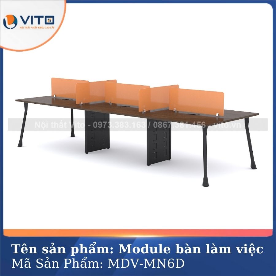 MODULE BÀN LÀM VIỆC 6 NGƯỜI CHÂN MÓNG NGỰA MDV-MN6D 16 ban van phong chan mong ngua 10 1