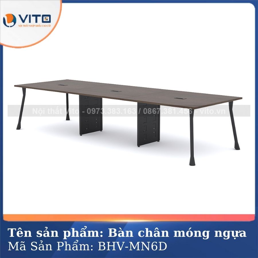 Bàn họp văn phòng chân móng ngựa BHV-MN6D