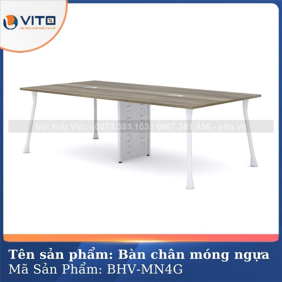 Bàn họp văn phòng chân móng ngựa BHV-MN4G