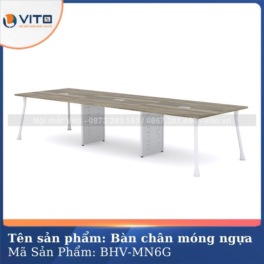 Bàn họp văn phòng chân móng ngựa BHV-MN6G