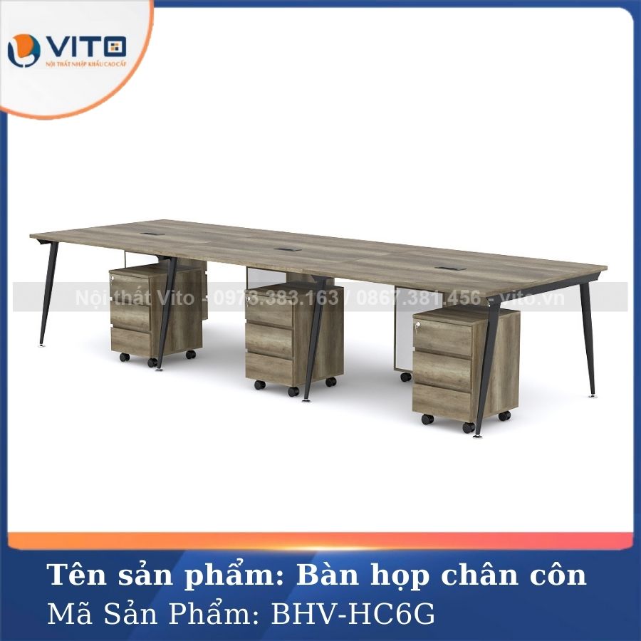 Bàn họp văn phòng chân côn BHV-HC6G