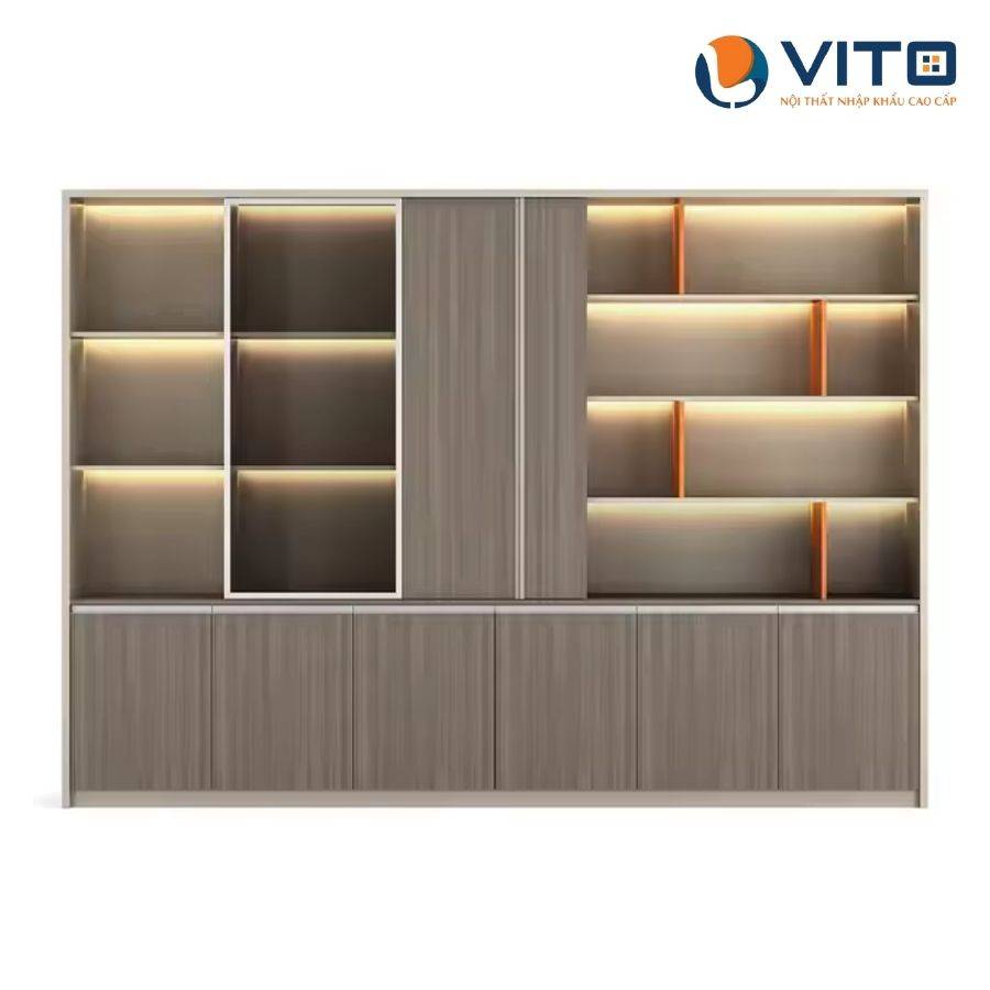 Tủ lãnh đạo gỗ Vito TLDV-S618