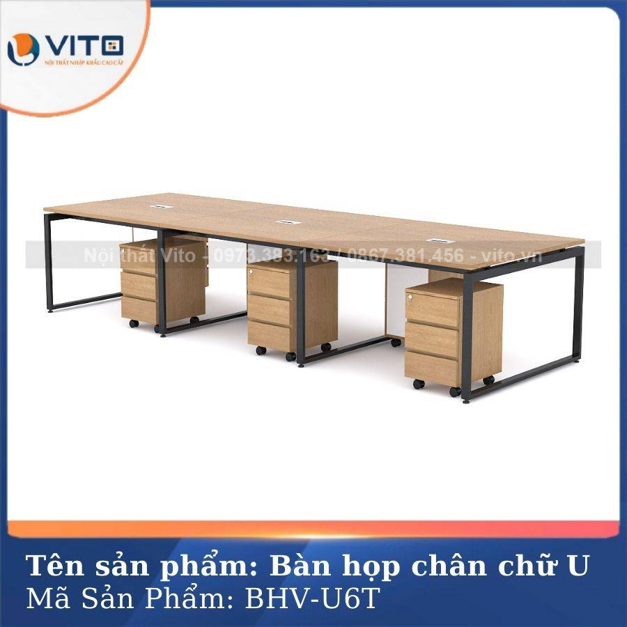 Bàn họp văn phòng chân chữ U BHV-U6T