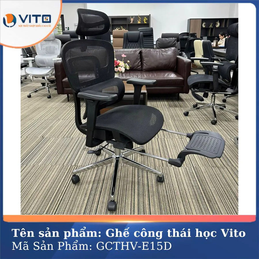 GHẾ CÔNG THÁI HỌC VITO GCTHV-E15D 7 Ghế công thái học Vito GCTHV-E15D - Ảnh 7