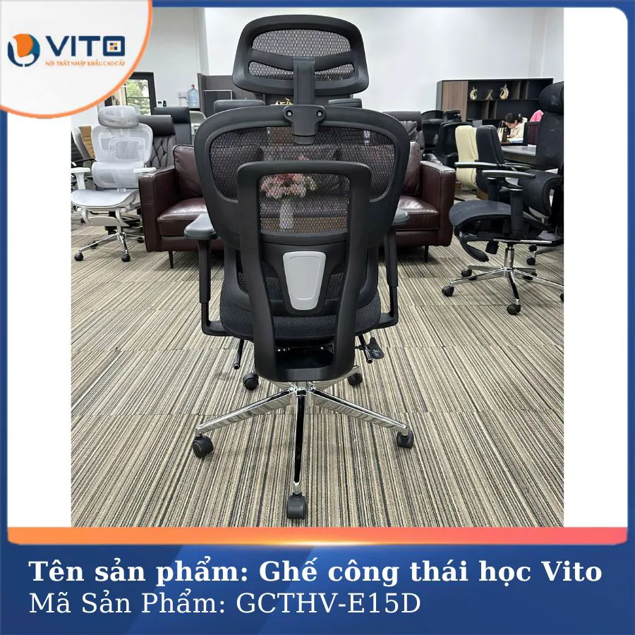 GHẾ CÔNG THÁI HỌC VITO GCTHV-E15D 6 Ghế công thái học Vito GCTHV-E15D - Ảnh 6