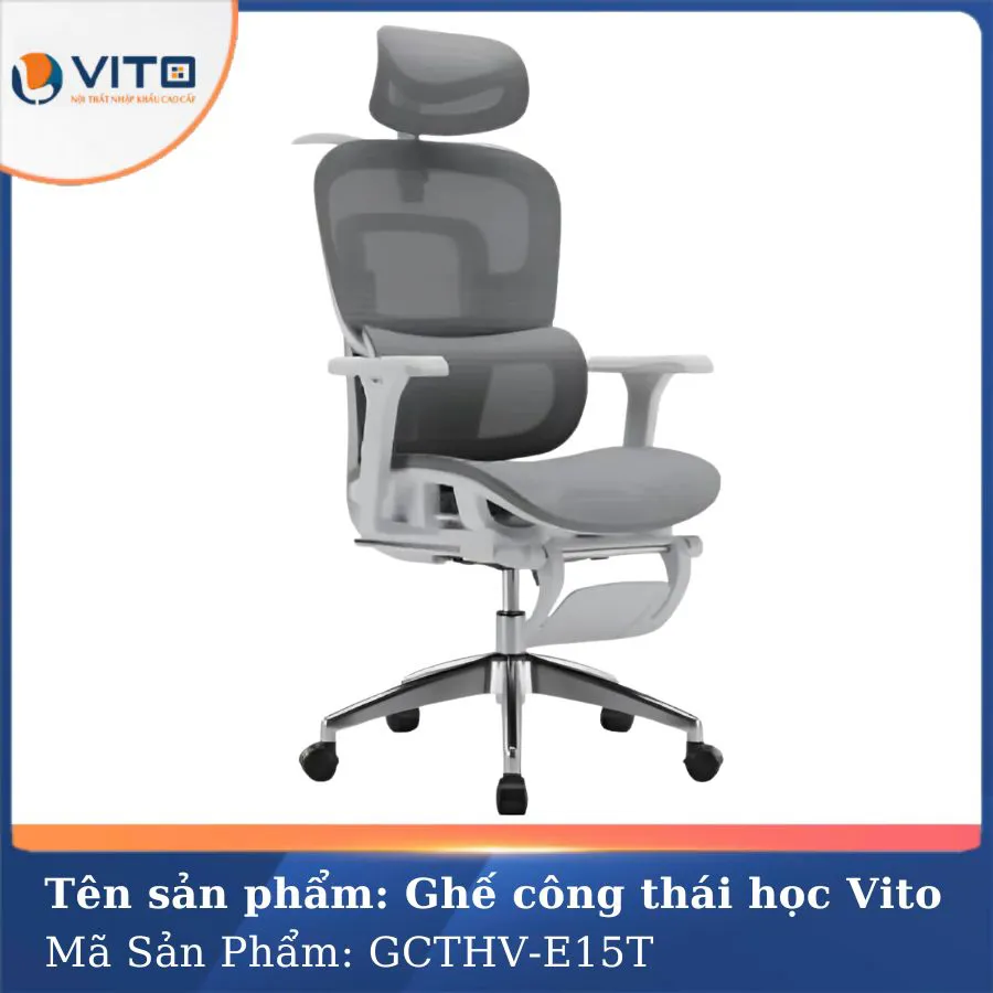 GHẾ CÔNG THÁI HỌC VITO GCTHV-E15T 2 Ghế công thái học Vito GCTHV-E15T - Ảnh 2