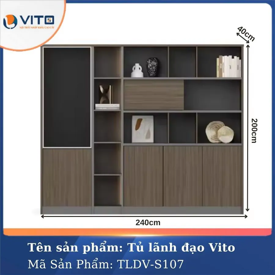 TỦ LÃNH ĐẠO VITO TLDV-S107 2 Tủ lãnh đạo Vito TLDV-S107 - Ảnh 2