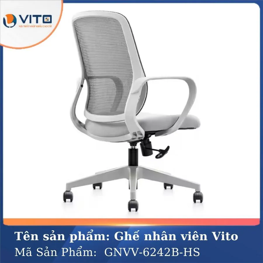 GHẾ NHÂN VIÊN VITO GNVV-6242B-HS 3 Ghế nhân viên Vito GNVV-6242B-HS - Ảnh 3