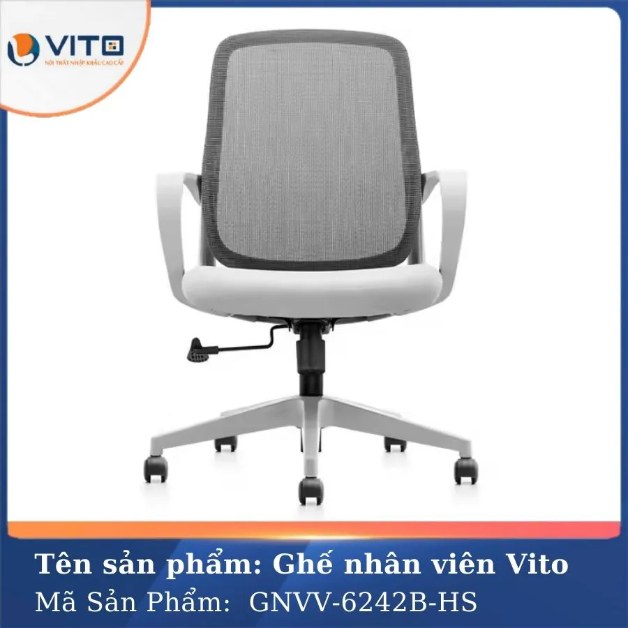 GHẾ NHÂN VIÊN VITO GNVV-6242B-HS 2 Ghế nhân viên Vito GNVV-6242B-HS - Ảnh 2