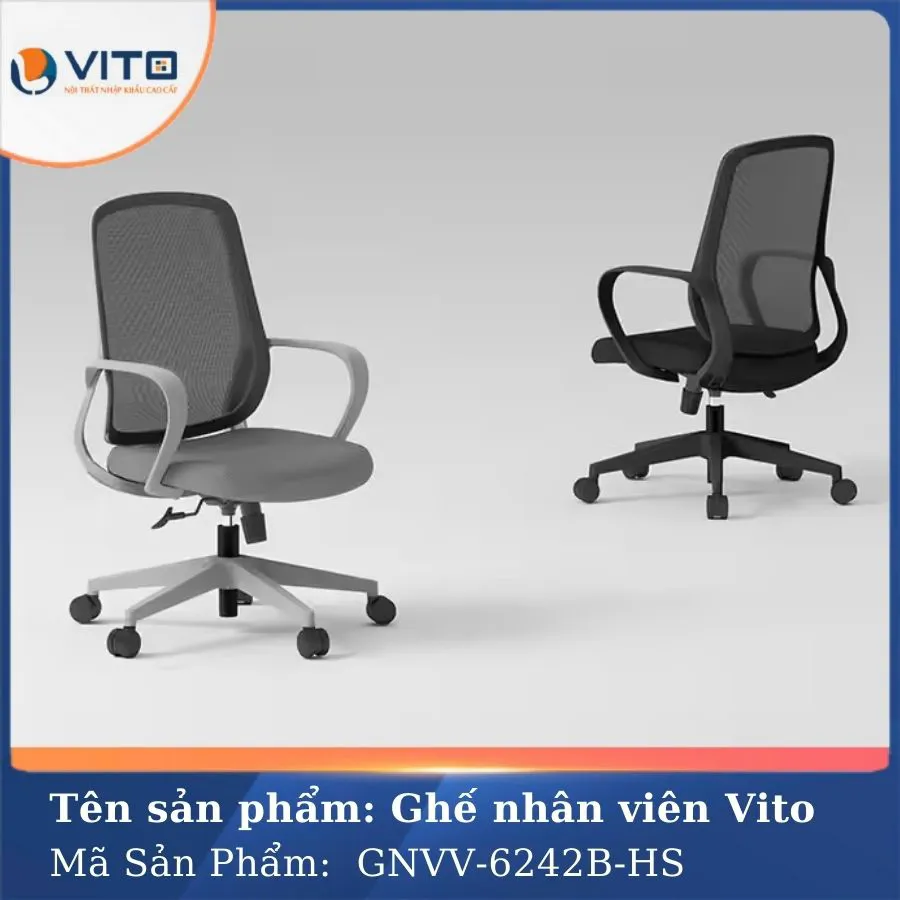 GHẾ NHÂN VIÊN VITO GNVV-6242B-HS 6 Ghế nhân viên Vito GNVV-6242B-HS - Ảnh 6