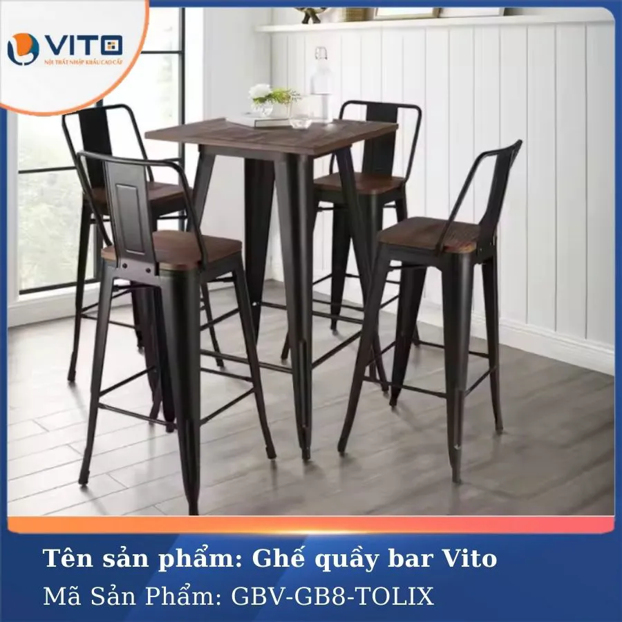 GHẾ BAR VITO GBV-GB8 TOLIX 4 Ghế bar Vito GBV-GB8 TOLIX - Ảnh 4