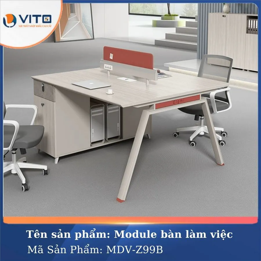 MODULE BÀN LÀM VIỆC 2 NGƯỜI MDV-Z99B 3 Module bàn làm việc 2 người MDV-Z99B - Ảnh 3