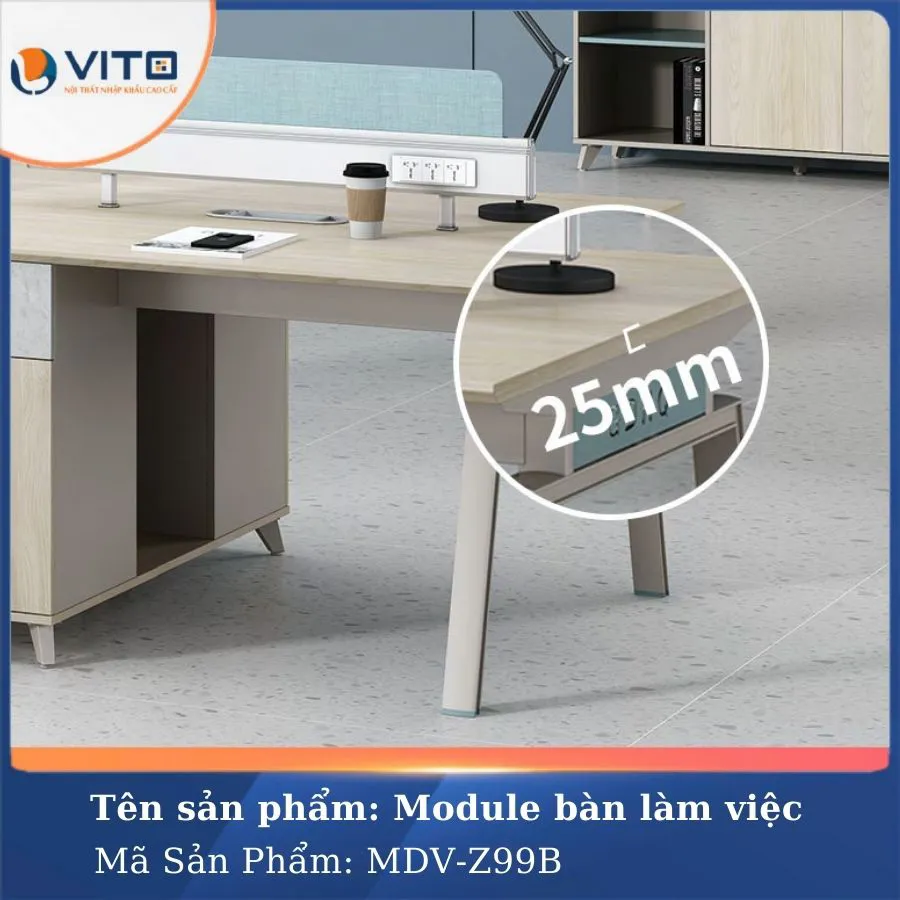 MODULE BÀN LÀM VIỆC 2 NGƯỜI MDV-Z99B 4 Module bàn làm việc 2 người MDV-Z99B - Ảnh 4