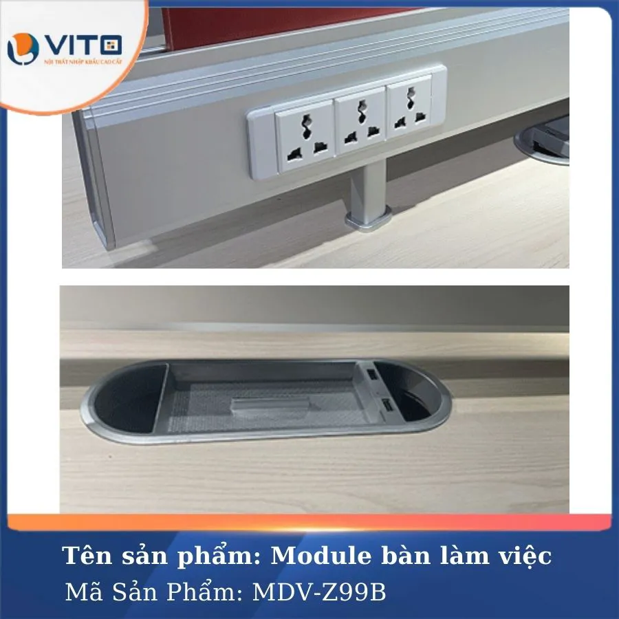 MODULE BÀN LÀM VIỆC 2 NGƯỜI MDV-Z99B 5 Module bàn làm việc 2 người MDV-Z99B - Ảnh 5