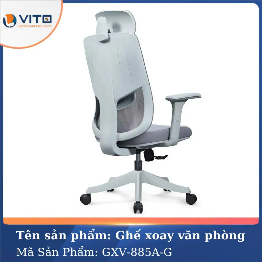 GHẾ XOAY VĂN PHÒNG GXV-885A-G 4 Ghế xoay văn phòng GXV-885A-G - Ảnh 4
