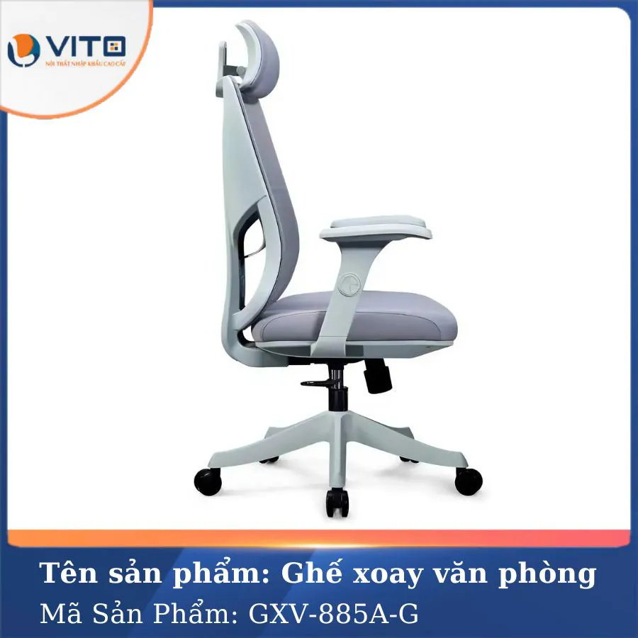 GHẾ XOAY VĂN PHÒNG GXV-885A-G 3 Ghế xoay văn phòng GXV-885A-G - Ảnh 3