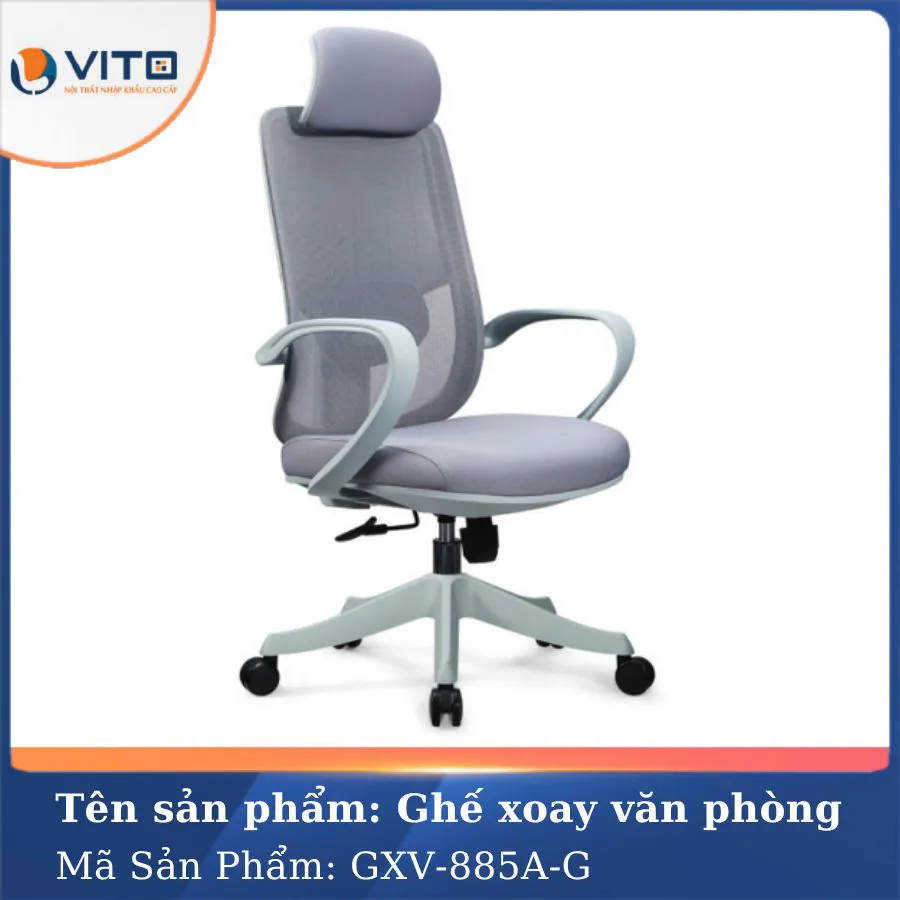 GHẾ XOAY VĂN PHÒNG GXV-885A-G 2 Ghế xoay văn phòng GXV-885A-G - Ảnh 2