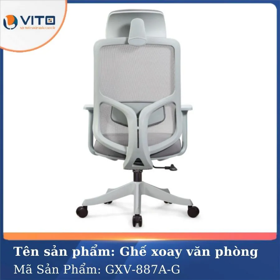 GHẾ XOAY VĂN PHÒNG GXV-887A-G 4 Ghế xoay văn phòng GXV-887A-G - Ảnh 4