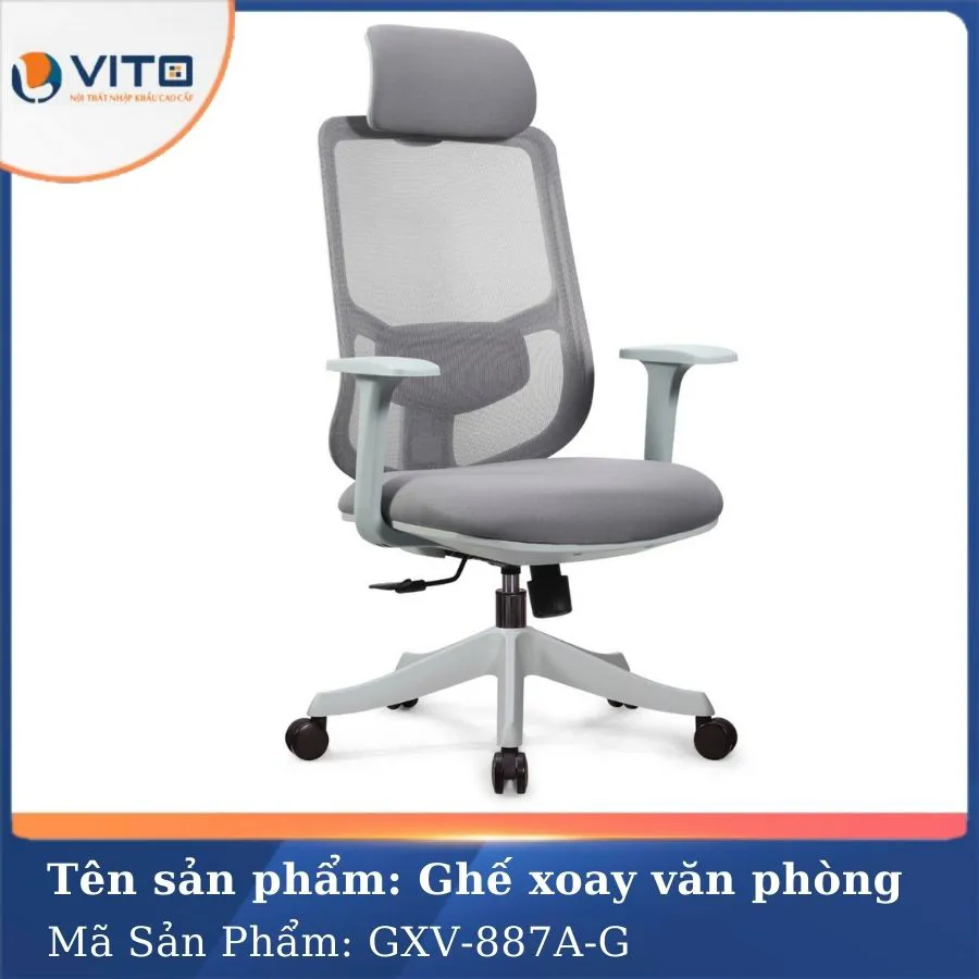 GHẾ XOAY VĂN PHÒNG GXV-887A-G 2 Ghế xoay văn phòng GXV-887A-G - Ảnh 2