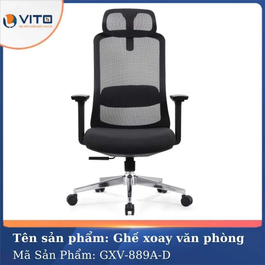 GHẾ XOAY VĂN PHÒNG GXV-889A-D 2 Ghế xoay văn phòng GXV-889A-D - Ảnh 2