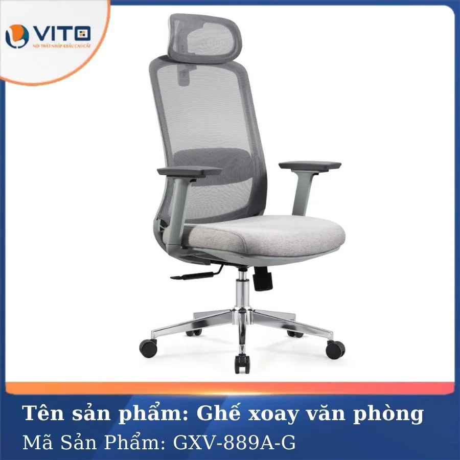 GHẾ XOAY VĂN PHÒNG GXV-889A-G 2 Ghế xoay văn phòng GXV-889A-G - Ảnh 2
