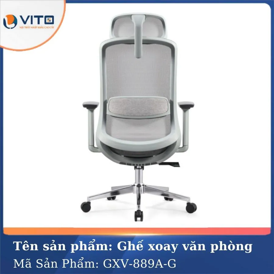 GHẾ XOAY VĂN PHÒNG GXV-889A-G 3 Ghế xoay văn phòng GXV-889A-G - Ảnh 3