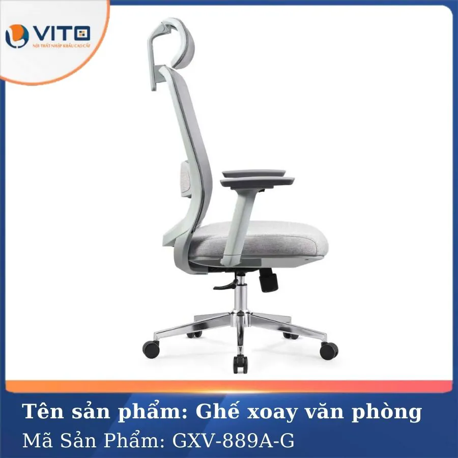GHẾ XOAY VĂN PHÒNG GXV-889A-G 4 Ghế xoay văn phòng GXV-889A-G - Ảnh 4