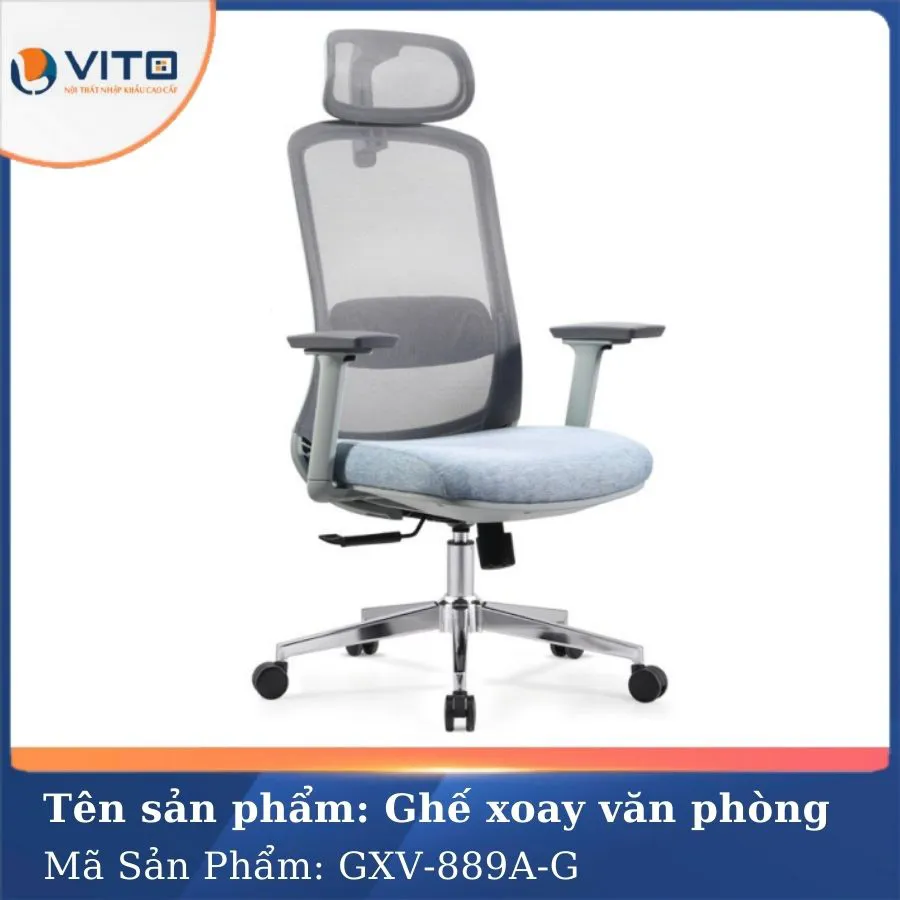 GHẾ XOAY VĂN PHÒNG GXV-889A-G 6 Ghế xoay văn phòng GXV-889A-G - Ảnh 6