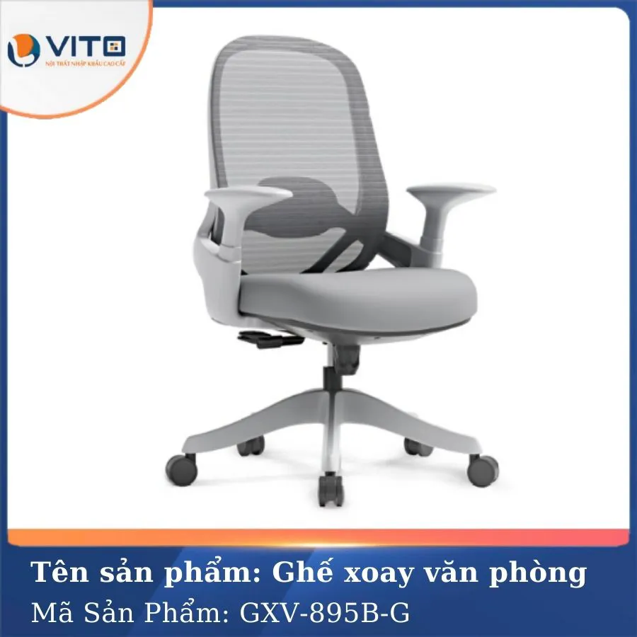 GHẾ XOAY VĂN PHÒNG GXV-895B-G 2 Ghế xoay văn phòng GXV-895B-G - Ảnh 2
