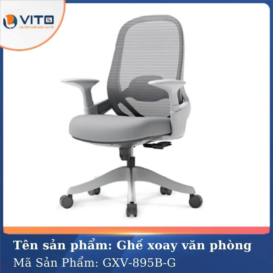 GHẾ XOAY VĂN PHÒNG GXV-895B-G 3 Ghế xoay văn phòng GXV-895B-G - Ảnh 3