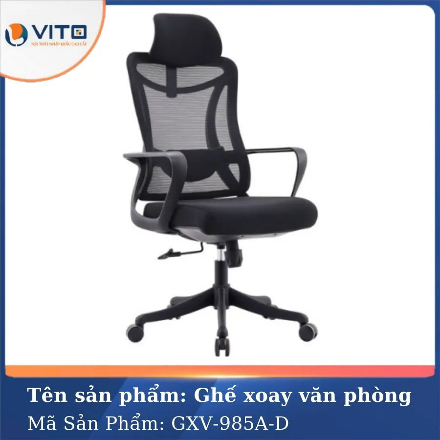GHẾ XOAY VĂN PHÒNG GXV-985A-D 2 Ghế xoay văn phòng GXV-985A-D - Ảnh 2