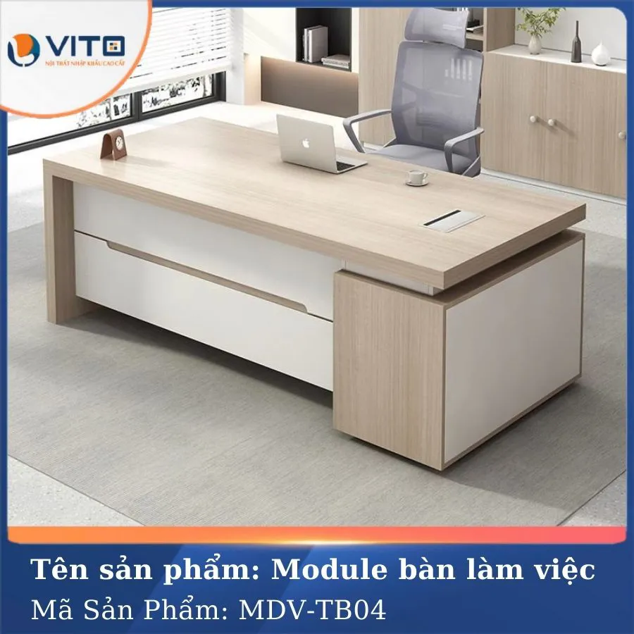 MODULE BÀN LÀM VIỆC 4 NGƯỜI MDV-TB04 4 Module bàn làm việc 4 người MDV-TB04 - Ảnh 4