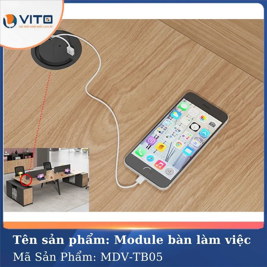 MODULE BÀN LÀM VIỆC 4 NGƯỜI MDV-TB05 5 Module bàn làm việc 4 người MDV-TB05 - Ảnh 5