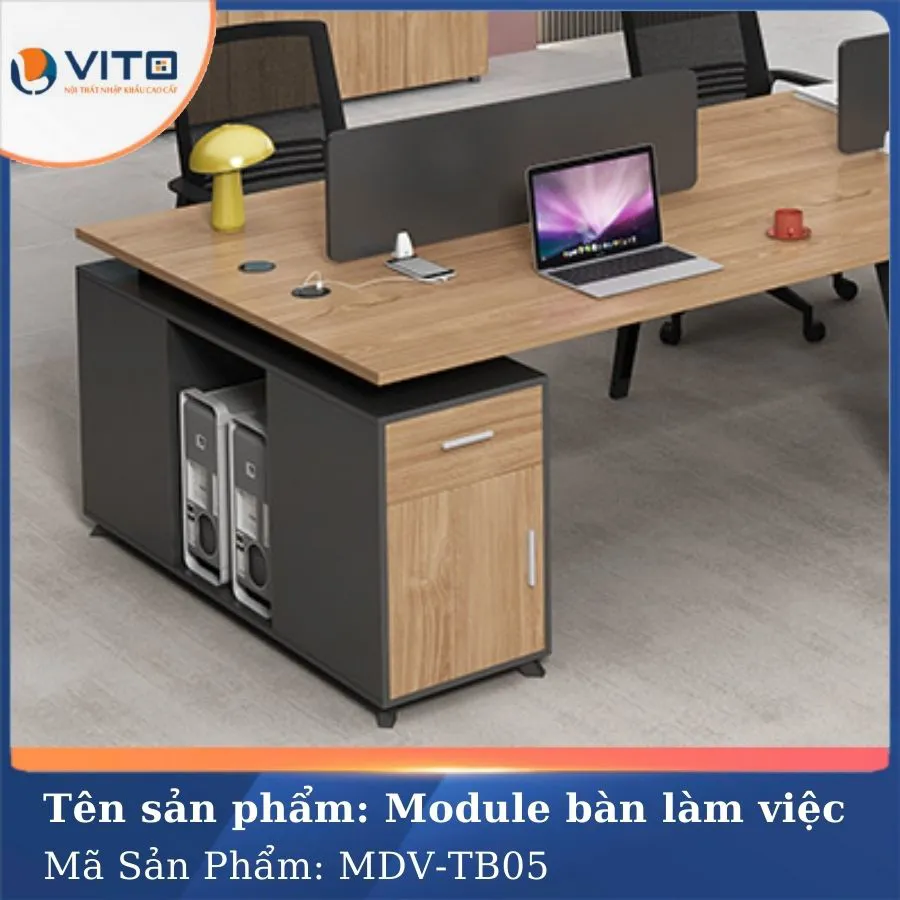 MODULE BÀN LÀM VIỆC 4 NGƯỜI MDV-TB05 3 Module bàn làm việc 4 người MDV-TB05 - Ảnh 3