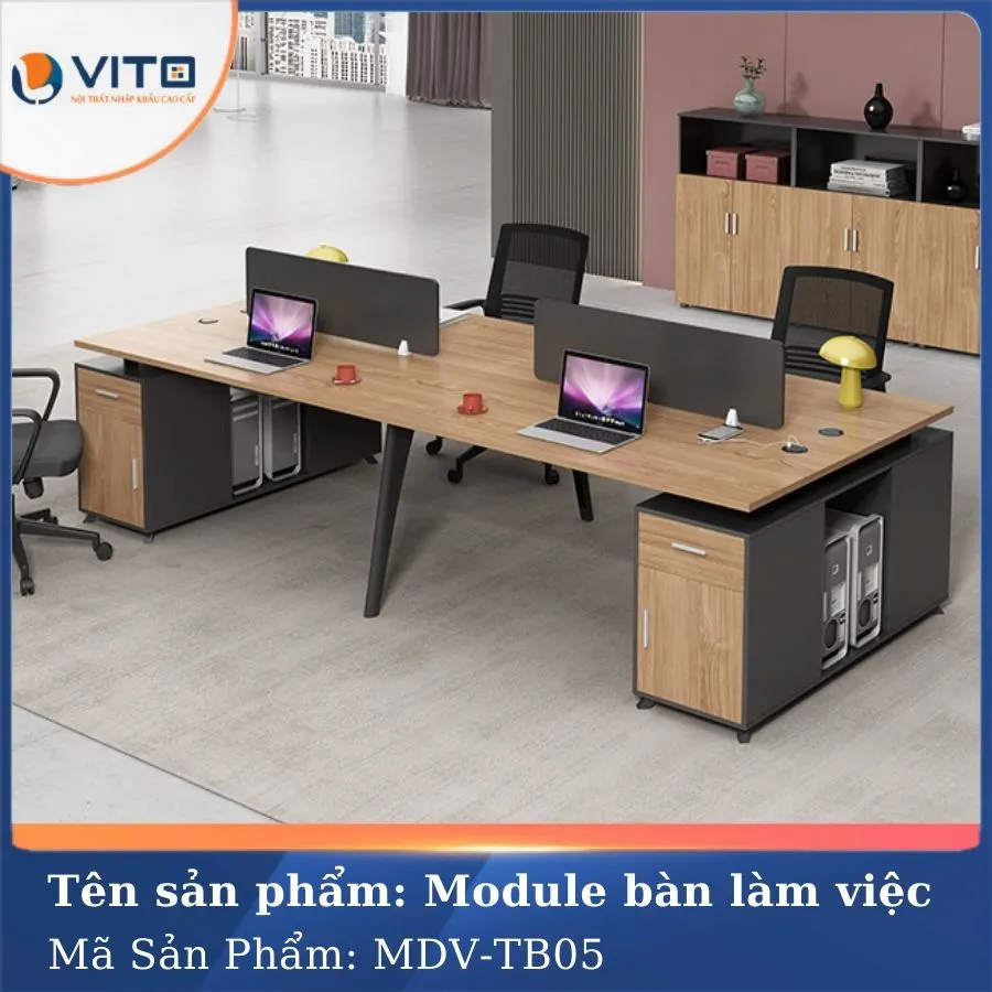 MODULE BÀN LÀM VIỆC 4 NGƯỜI MDV-TB05 2 Module bàn làm việc 4 người MDV-TB05 - Ảnh 2