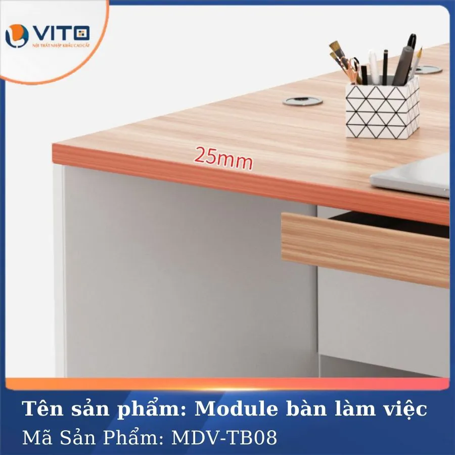 MODULE BÀN LÀM VIỆC 6 NGƯỜI MDV-TB08 5 Module bàn làm việc 6 người MDV-TB08 - Ảnh 5