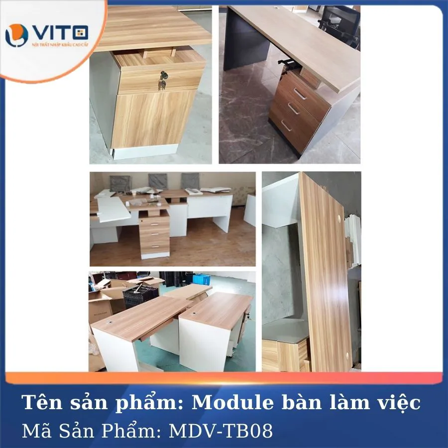 MODULE BÀN LÀM VIỆC 6 NGƯỜI MDV-TB08 7 Module bàn làm việc 6 người MDV-TB08 - Ảnh 7