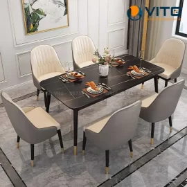 bộ bàn ăn 6 ghế gia đình