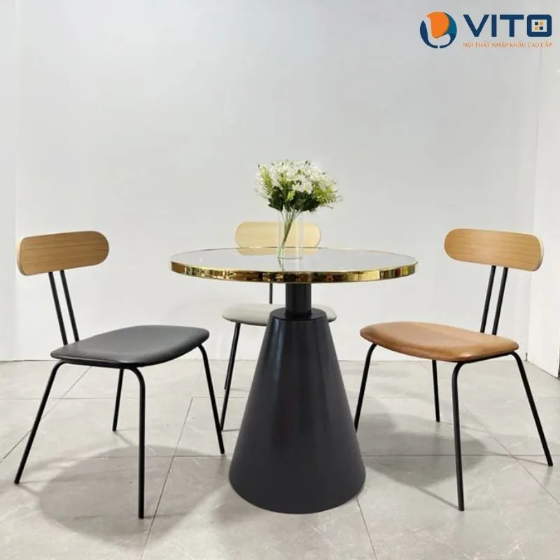 Bàn cafe mặt đá Vito BCF-HK10