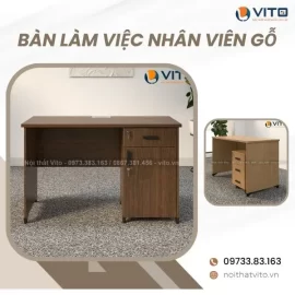 Bàn làm việc nhân viên gỗ đẹp