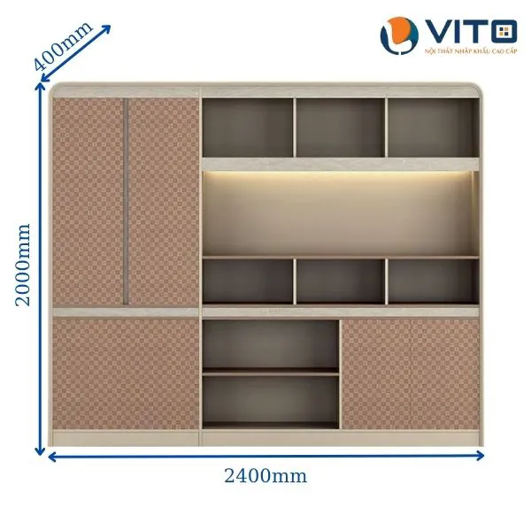 TỦ LÃNH ĐẠO VITO TLDV-S611-24 3 Tủ lãnh đạo Vito TLDV-S611-24 - Ảnh 3