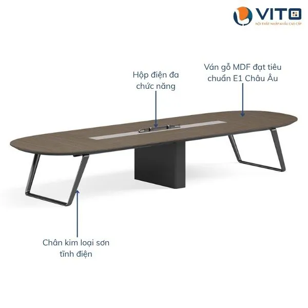 BÀN HỌP NHẬP KHẨU VITO BHV-H102 4 Bàn họp nhập khẩu Vito BHV-H102 - Ảnh 4