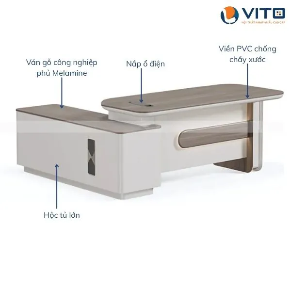 BÀN LÃNH ĐẠO VITO BLDV-02T2016 3 Bàn lãnh đạo Vito BLDV-02T2016 - Ảnh 3