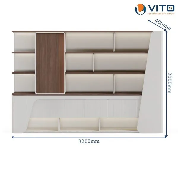 TỦ LÃNH ĐẠO VITO TLDV-02B3220 2 Tủ lãnh đạo Vito TLDV-02B3220 - Ảnh 2