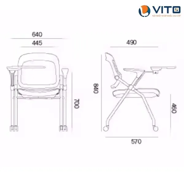GHẾ TRAINING VITO GTV-835BL-D 3 Ghế training Vito GTV-835BL-D - Ảnh 3