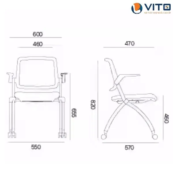 GHẾ TRAINING VITO GTV-857L-D 3 Ghế training Vito GTV-857L-D - Ảnh 3