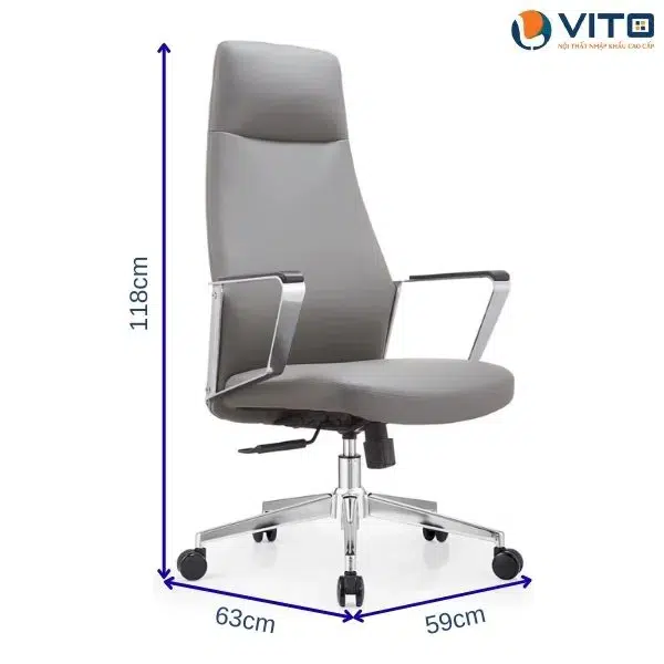 GHẾ LÃNH ĐẠO DA VITO GLDV-6857A 4 Ghế lãnh đạo da Vito GLDV-6857A - Ảnh 4