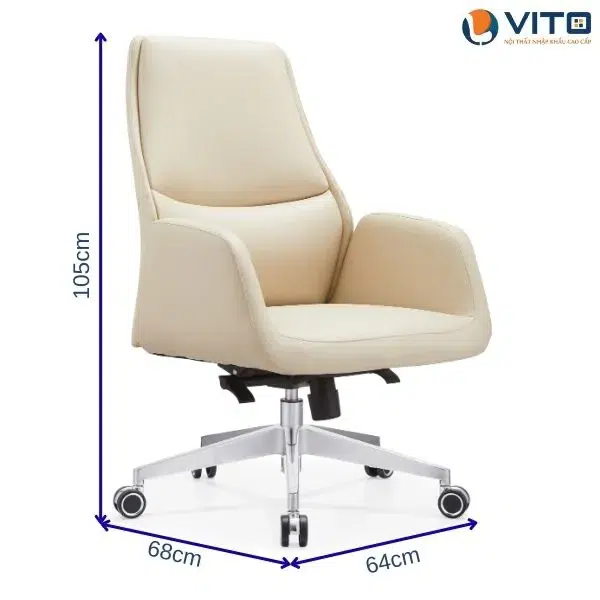 GHẾ XOAY DA VITO GXV-6831B 4 Ghế xoay da Vito GXV-6831B - Ảnh 4